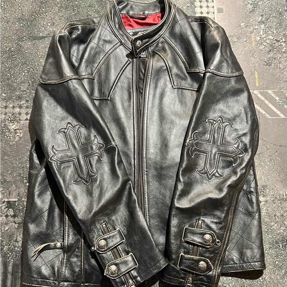 Affliction Limited Edition Studded Leather Jacket